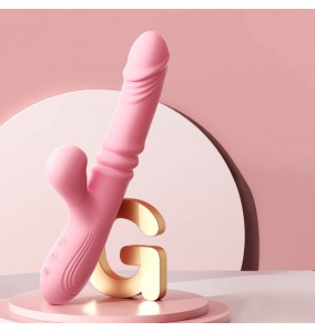 MizzZee - Joyful Suction Retractable Warming Wand (Chargeable - Pink)